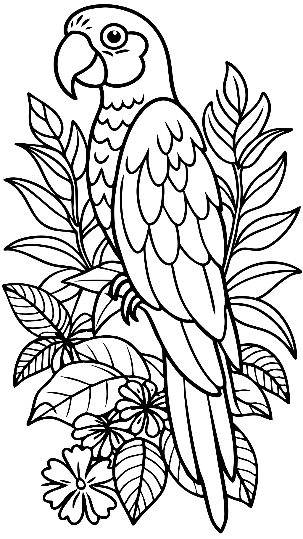 coloriages d’oiseau perroquet